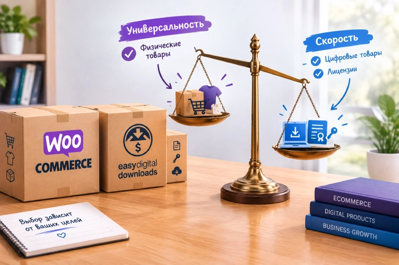 Весы выбора: WooCommerce против EDD