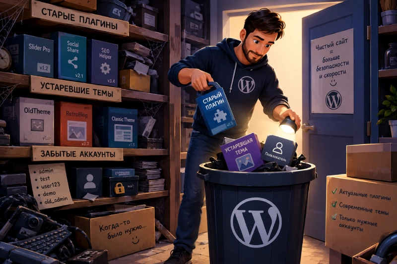 Уборка старого WordPress-хранилища