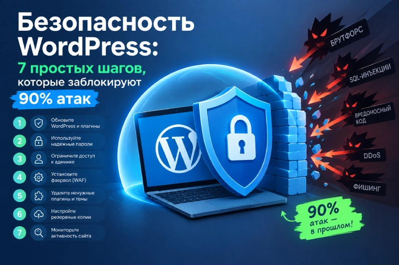 Безопасность WordPress: 7 защитных шагов