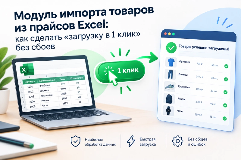 Импорт товаров из Excel в один клик