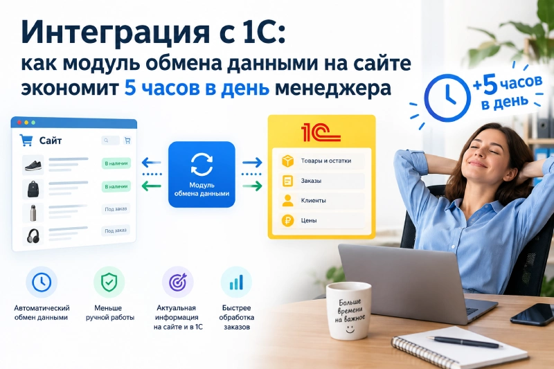 Интеграция с 1С: экономия времени менеджера