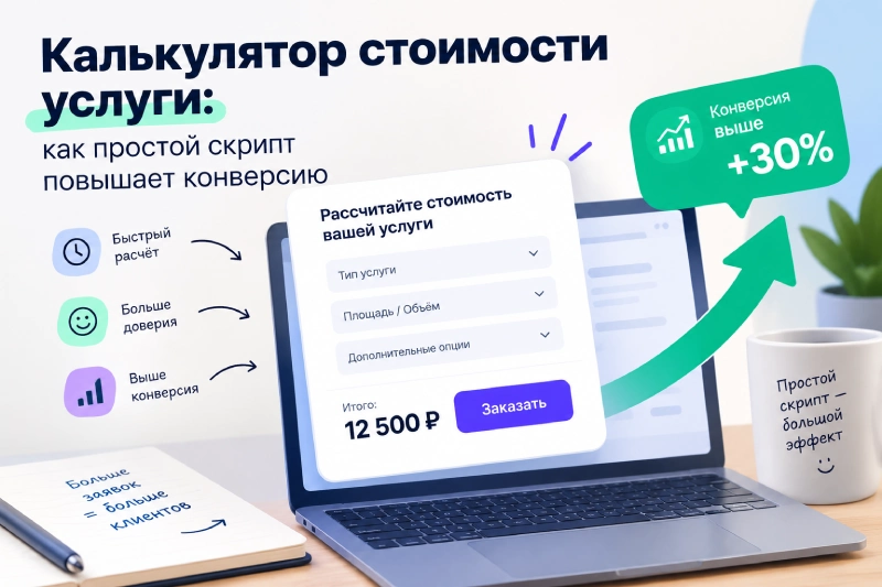 Калькулятор стоимости и рост конверсии