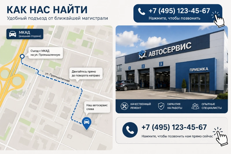 Как нас найти: маршрут до автосервиса