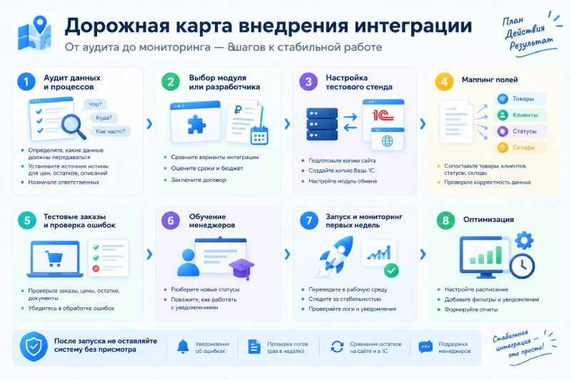 Дорожная карта интеграции: 8 шагов